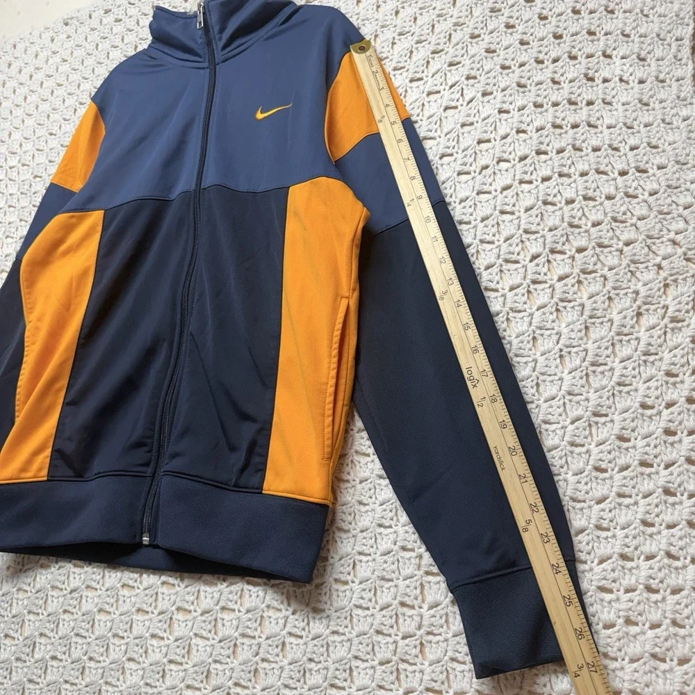 Nike Jacket Men Sz S Blue Yellow Athletic Dept Full Zip Color Block Track Jacket - Picture 8 of 10